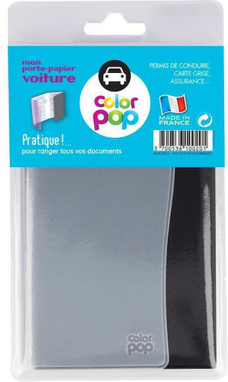 Color Pop Θήκη Εγγράφων Αυτοκινήτου Γκρί Δίπλωμα Οδήγησης 550052