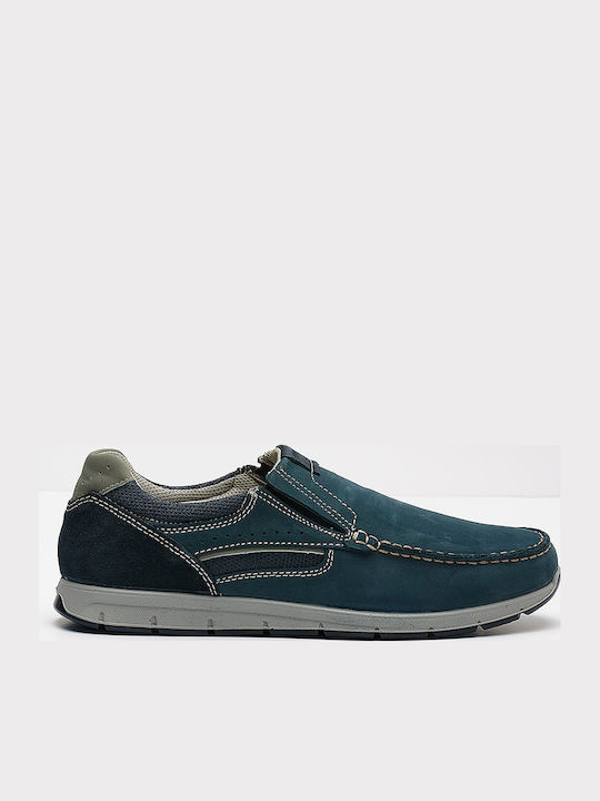 Δερμάτινα Ανδρικά Μοκασίνια Blue/Grey