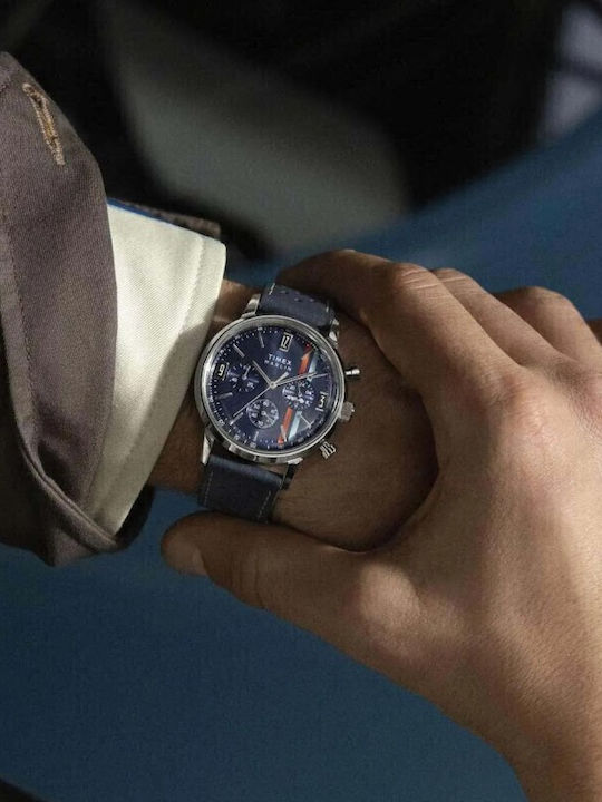 Timex Ρολόι Μπαταρίας με Δερμάτινο Λουράκι Timex Ρολόι Μπαταρίας με Δερμάτινο Λουράκι
