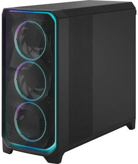 Fractal Design Meshify 3 XL Ambience Pro RGB Light Tint Gaming Midi Tower Κουτί Υπολογιστή με Πλαϊνό Παράθυρο Μαύρο