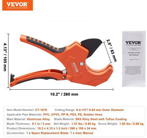 Vevor Σωληνοκόφτης Χειρός QGQPPVC2121PVQFI9V0