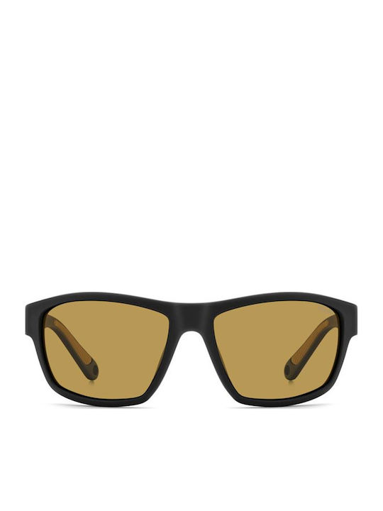 Polaroid Men's Sunglasses with Black Frame and Yellow Polarized Lens PLD7037/S PGC/MU