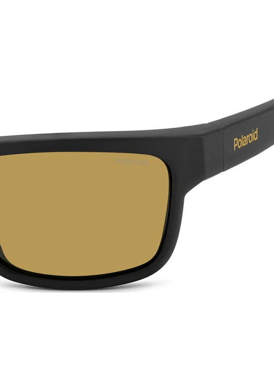 Polaroid Men's Sunglasses with Black Frame and Yellow Polarized Lens PLD7031/S PGC/MU