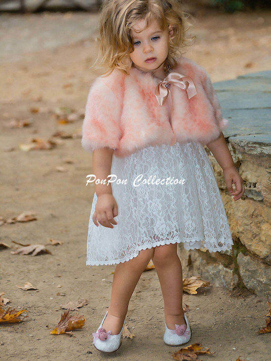 Designer's Cat Pink Baptism Jacket made of Fur