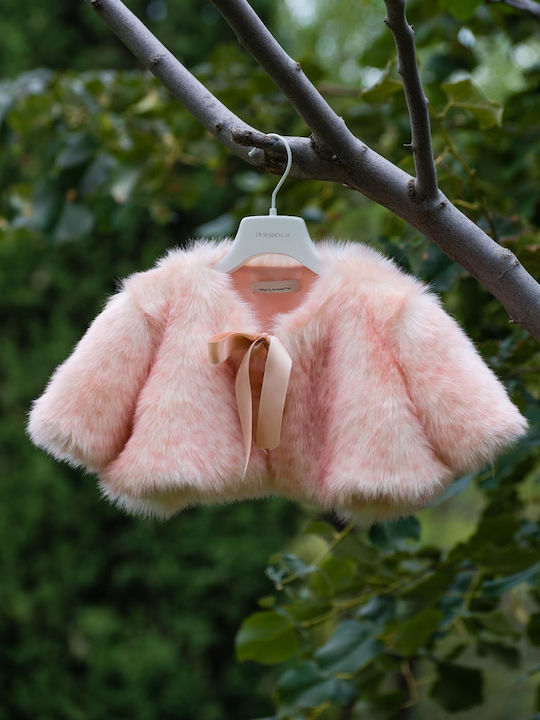 Designer's Cat Pink Baptism Jacket made of Fur
