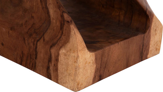 Hocker Für das Wohnzimmer Hölzernes Gebo Dark Natural 35x35x45cm