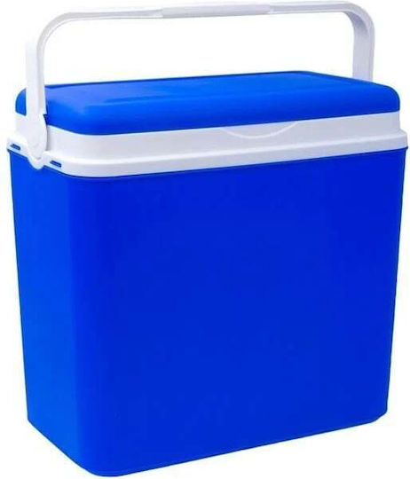 Ladă frigorifică portabilă pentru camping sau plajă 36L capac 42x28x42cm albastru