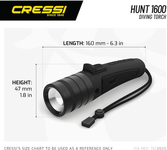 CressiSub Diving Safety Light LED with Brightness 1600lm