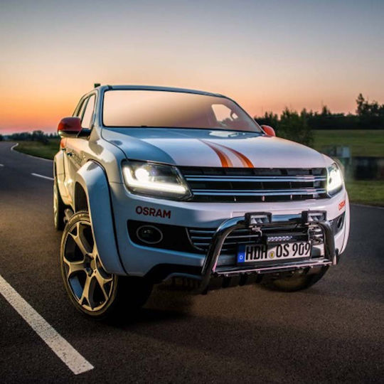 Μπροστινά Φανάρια Set Vw Amarok 2010+ Drl Full Led Halogen Version Μαύρα Ledhl107-bk Rhd Δεξιοτίμονα Osram Ledriving