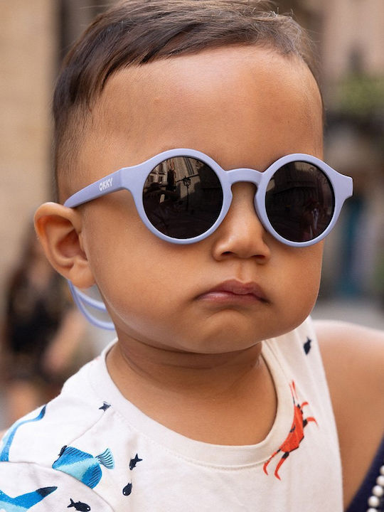 Okky Στρογγυλά Βρεφικά Γυαλιά Ηλίου με Polarized Φακό Μπλε για 1-3 Ετών