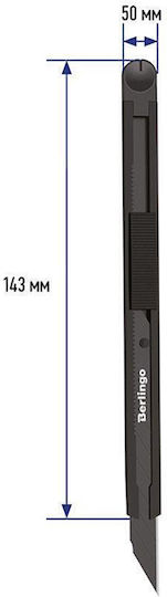 Berlingo Berlingo Papierschneider mit Metallischem Körper und Breite des Messers 9mm Schwarz