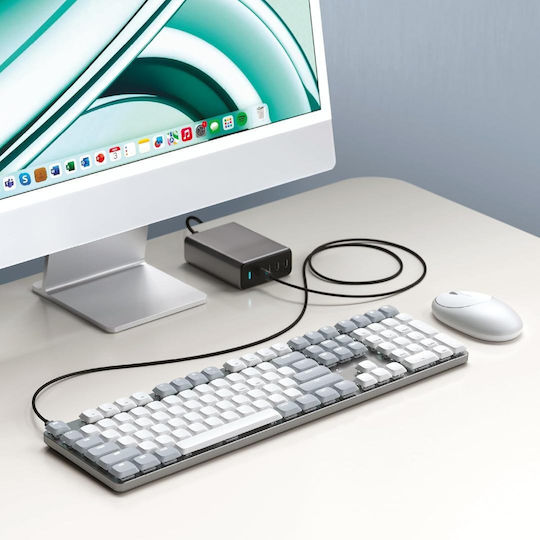 Satechi Slim SM3 Ασύρματο Gaming Μηχανικό Πληκτρολόγιο με Φωτιζόμενα πλήκτρα (Αγγλικό US) Γκρι