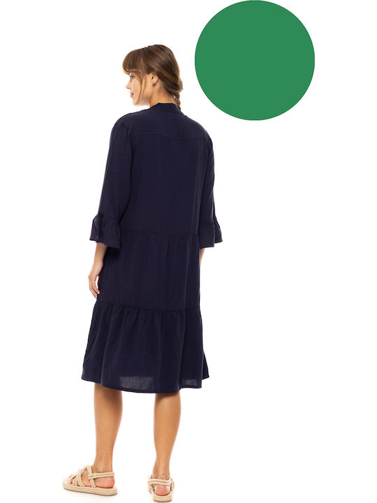Pink Label Γυναικείο Φόρεμα Παραλίας Sea Green