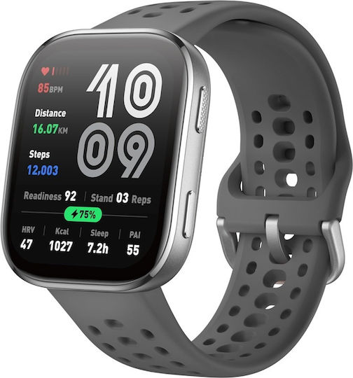 Amazfit Bip 6 46mm Waterproof Smartwatch with Heart Rate Monitor (Charcoal)