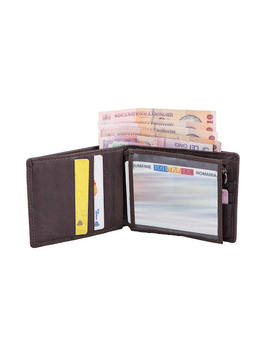 Leather Men's Wallet Classic Brown