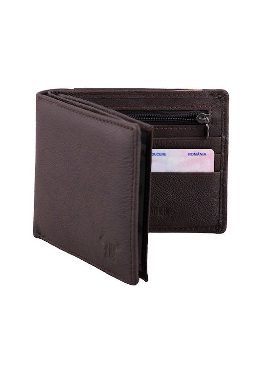Leather Men's Wallet Classic Brown