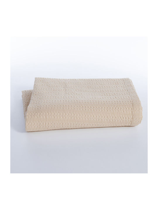 Nef-Nef Homeware Cool Pique Blanket Double Bed 220x240cm Sand