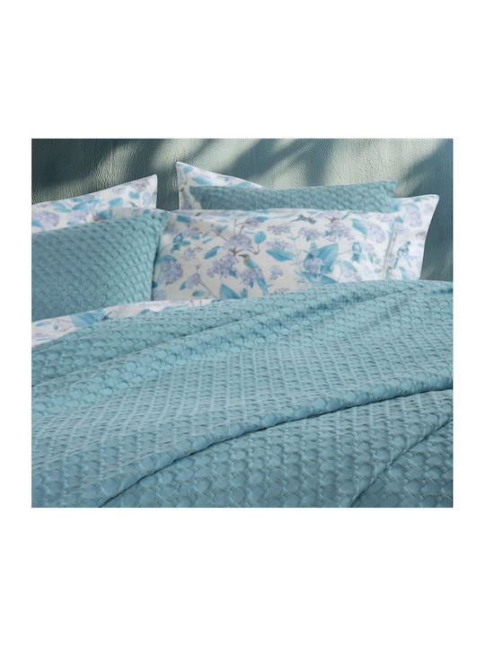 Nef-Nef Homeware Elmer Piqué Decke Übergröße 230x240cm Aqua