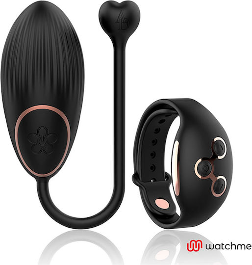 WatchMe Mini Δονητής Egg με Απομακρυσμένο Έλεγχο 7cm Μαύρος
