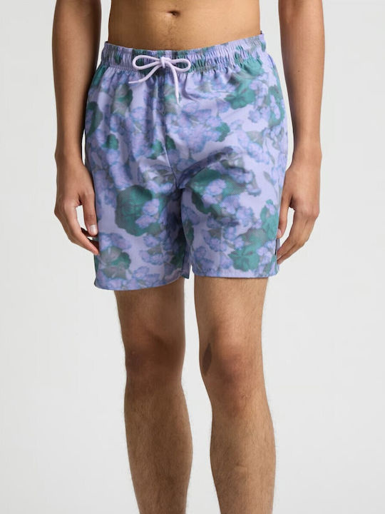 Men's Swimwear Shorts Aquamarine Floral