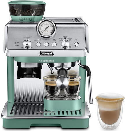 De'Longhi La Specialista Arte Automatic Espresso Coffee Machine 1300W Pressure 15bar with Grinder Green EC9155.GR