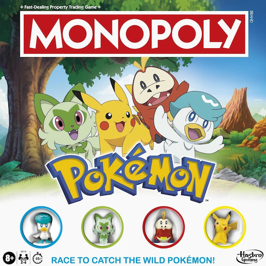 Board Game Monopoly Pokemon for 2-4 Players 8+ Years Old Hasbro
