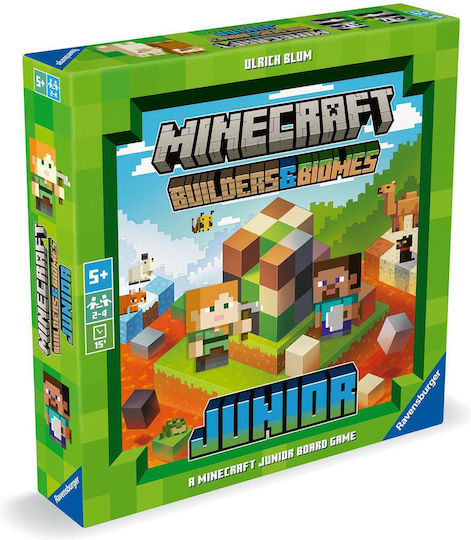 Επιτραπέζιο Παιχνίδι Minecraft Builders & Biomes Junior για 2-4 Παίκτες 5+ Ετών Ravensburger