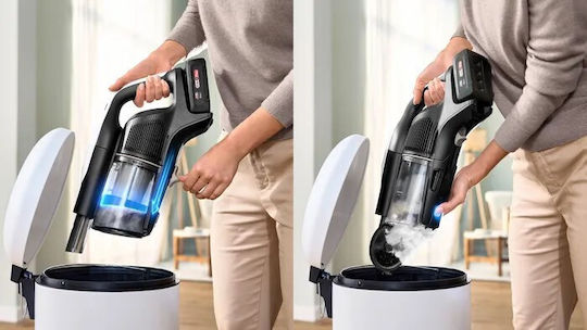 Bosch Unlimited 10 Επαναφορτιζόμενη Σκούπα 2 σε 1 Stick & Χειρός 18V Λευκή