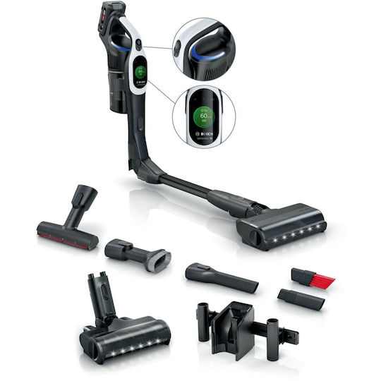 Bosch Unlimited 10 Επαναφορτιζόμενη Σκούπα 2 σε 1 Stick & Χειρός 18V Λευκή
