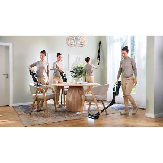 Bosch Unlimited 10 Επαναφορτιζόμενη Σκούπα 2 σε 1 Stick & Χειρός 18V Λευκή