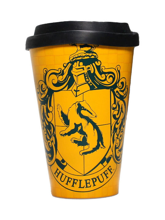 Harry Potter Proud Hufflepuff Чаша Пластмаса Жълта 400мл