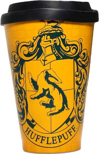 Harry Potter Proud Hufflepuff Becher Kunststoff Gelb 400ml Harry Potter Proud Hufflepuff Becher Kunststoff Gelb 400ml