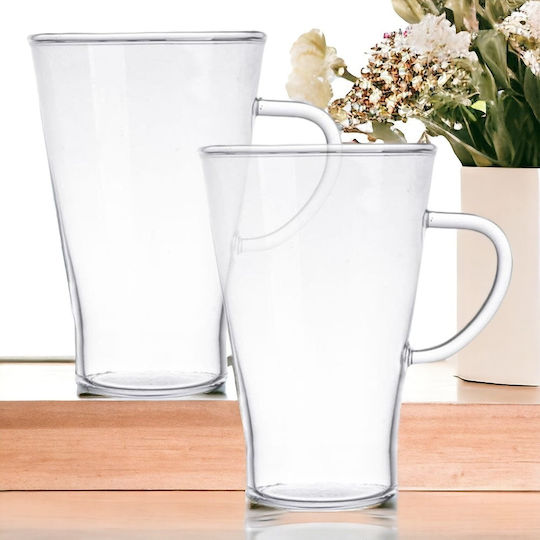 Termisil Mug Glass Transparent 400ml 2pcs