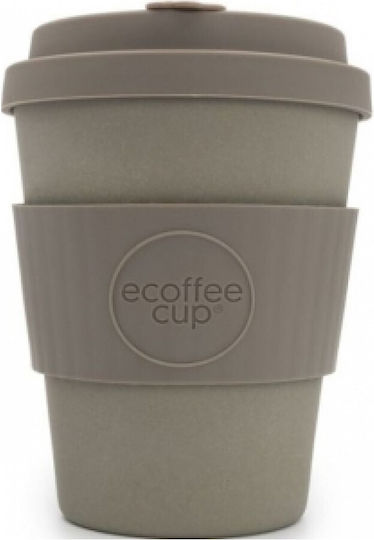 Ecoffee Cup Molto Grigio Κούπα Μπαμπού με Καπάκι Γκρι 350ml