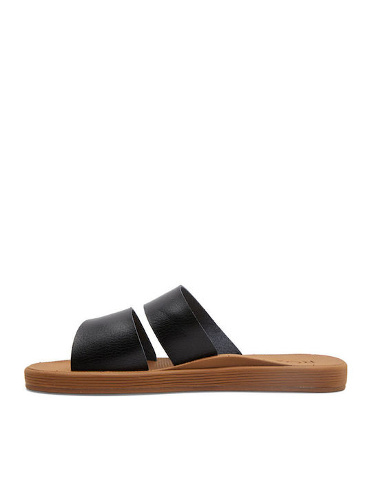 Coastal Cool Women's Flat Sandals in Black Color