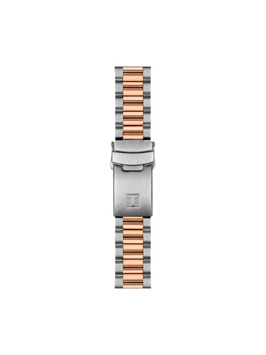 Tissot Men's Watch 40mm Chronograph Battery with Metal Bracelet