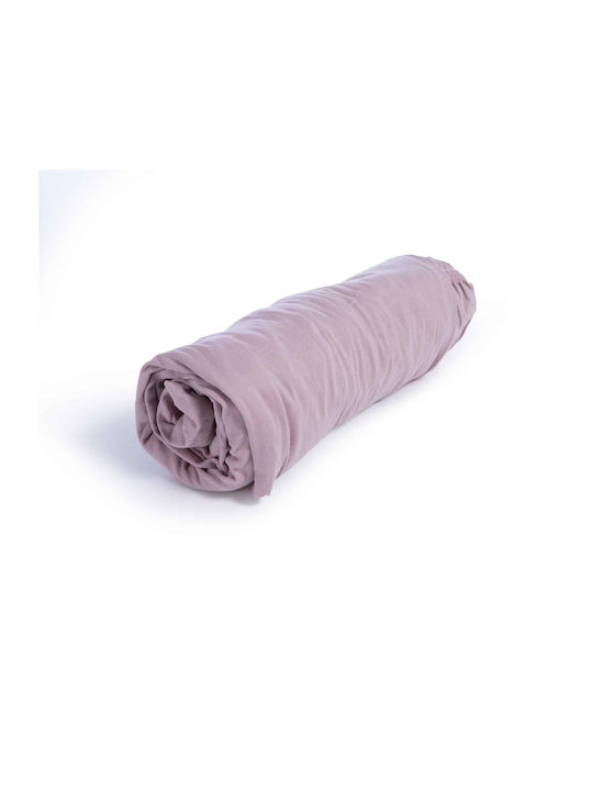 Nef-Nef Homeware Bettlaken Super-Doppel mit Gummiband 160x200+30cm. Jersey 1213-amethyst