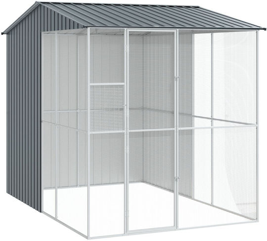 Vidaxl Vogelkäfig Anthrazit 215x310x247 Stahl Anthrazit