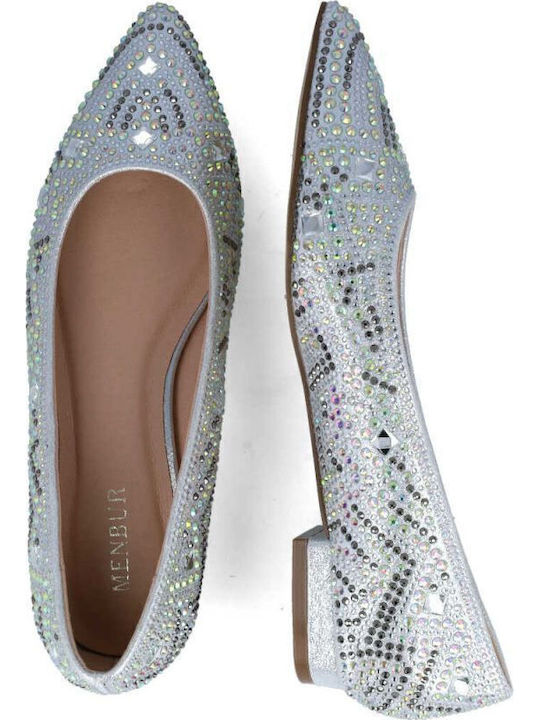 Damen Ballerinas in Silber Farbe