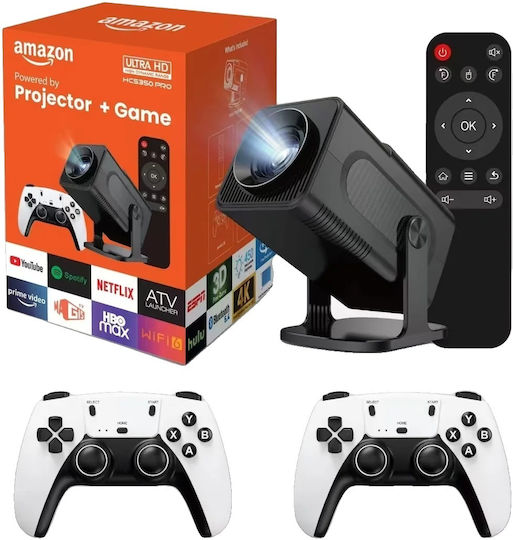 Portable Video Game Console Projector 720p Resolution Android 12 Operating System Hcs350 Pro 64g Eu