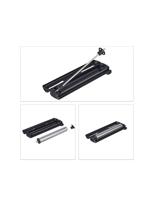 Relaxdays Rollenspender Schwarz 8cm