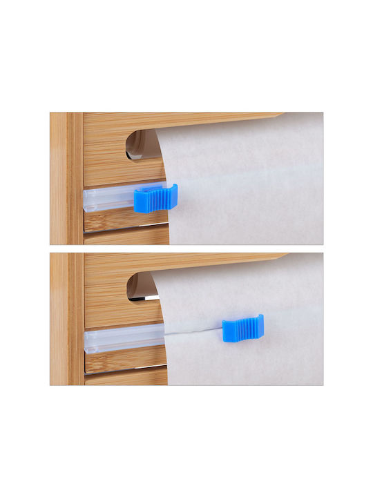 Relaxdays Distribuitor De Role Montat Pe Perete Din Lemn Maro 23.5x9cm 10046720