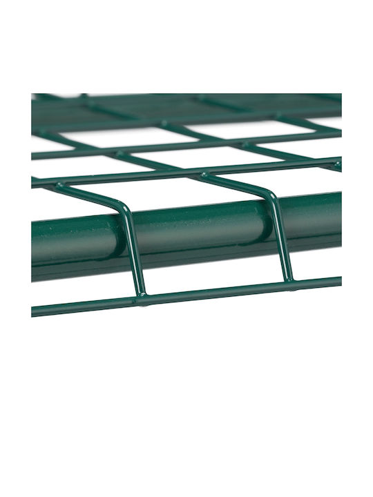 Metallic Garden Shelf with 3 Shelves Green 91x28.5x74.5cm