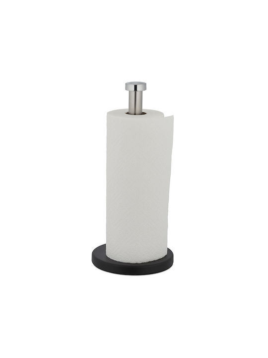 Relaxdays Metallic Paper Towel Holder Gray 35x15cm 10043317