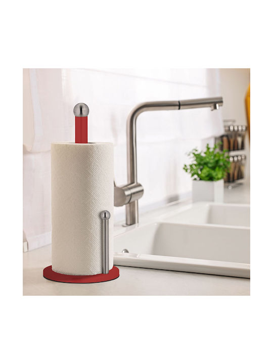 Relaxdays Βάση για Χαρτί Κουζίνας Μεταλλική Γκρι 35x15cm 10043319