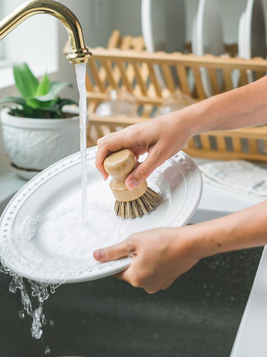 Relaxdays Sink Strainer Wooden Beige 24x23.5x44cm