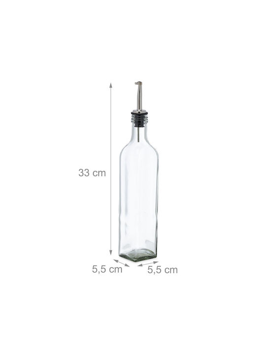 Relaxdays Σετ Λαδόξιδο Γυάλινο με Ροή 500ml