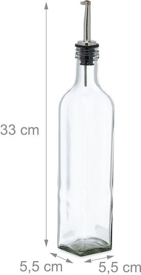 Relaxdays Öl- & Essigspender-Set Glas mit Ausgießer 500ml