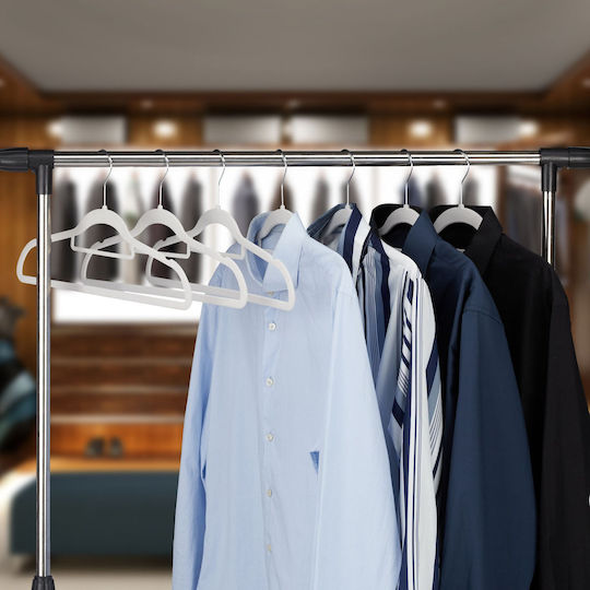 Relaxdays Umeraș pentru Dulap pentru pantaloni Albă 30buc