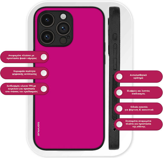 Калъф Sonique Colorbloc Series за Realme Note 60 4G Магента